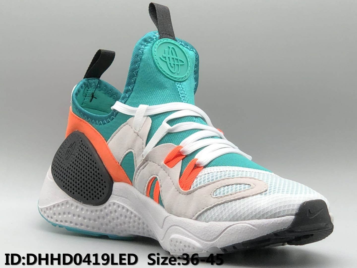 Women Nike Air Huarache 7 White Green Black Orange Shoes